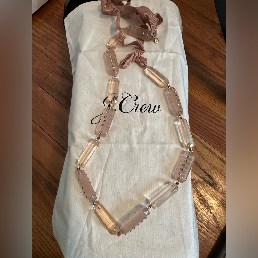 Crew statement necklace with ribbon tie